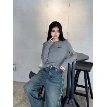 定番人気最新作肌触りの良いサラりと長袖Tシャツブランド 通販ミュウミュウ
