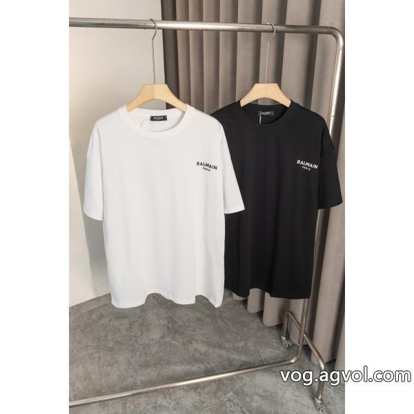 夏限定トレンドを追求した新作バルマンコピー 品 販売半袖Tシャツ
