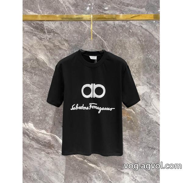 FERRAGAMO大胆なカジュアルダウン今季新作 セール半袖Tシャツブランド 通販