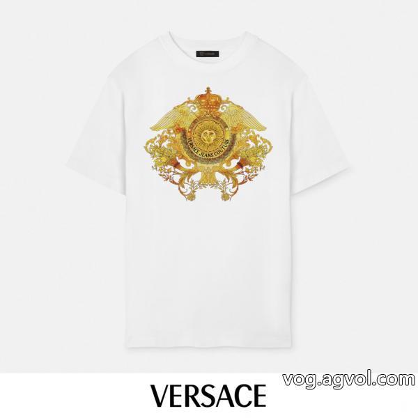 芸能人愛用ブランド23SS 異素材VERSACE半袖Tシャツブランド コピー 専門