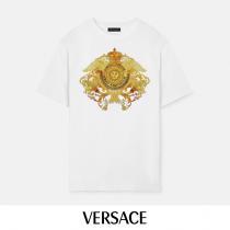 芸能人愛用ブランド23SS 異素材VERSACE半袖Tシャツブランド コピー 専門