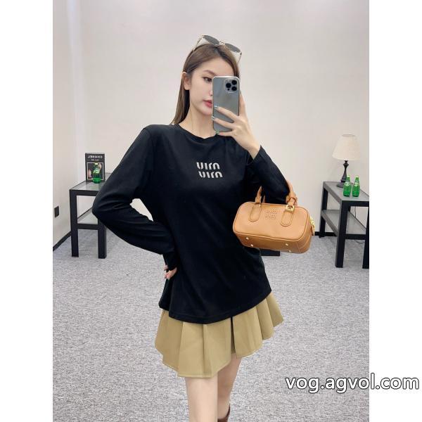 ブランド 通販長袖Tシャツミュウミュウオーバーサイズ今流行