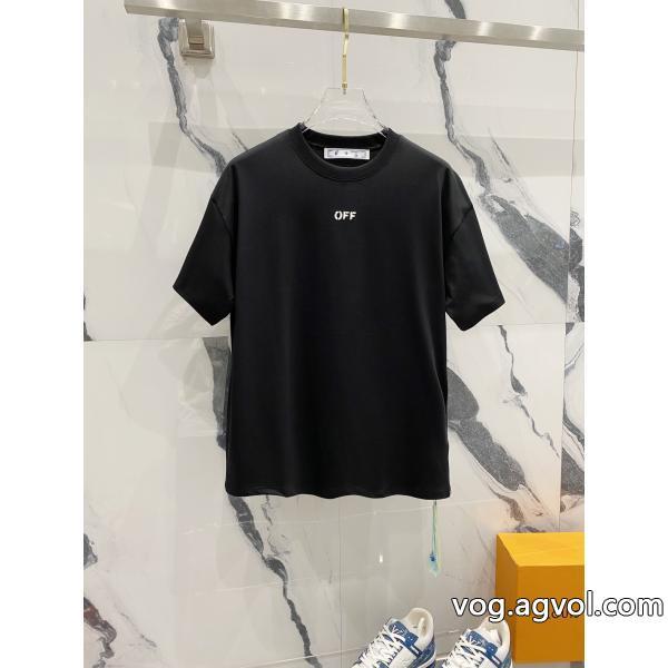 ブランド コピー 安心在庫希少爽やかな色合いOff-White半袖Tシャツ