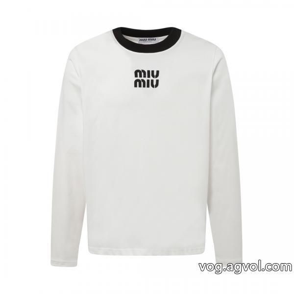 ミュウミュウ長袖Tシャツブランド 偽物上質な素材完売必須☆お早めに