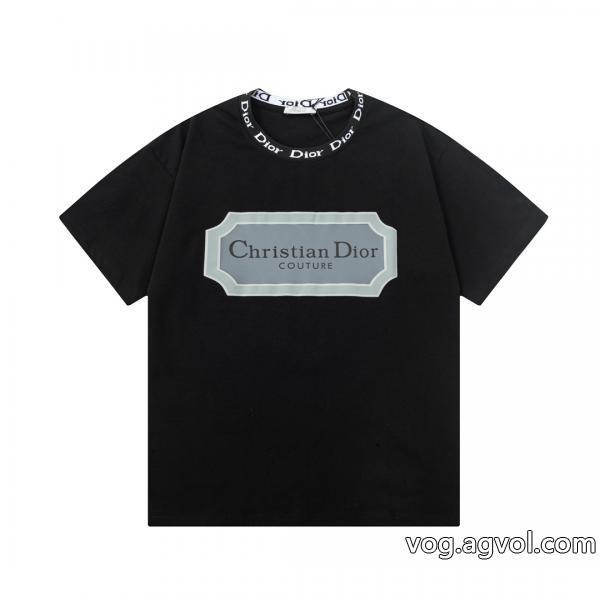 大人っぽいデザイン2026新作限定DIORブランド フェイク半袖Tシャツ