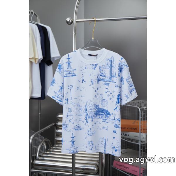 サラサラの着心地オトナの余裕LOUIS VUITTONコピー 商品 通販半袖Tシャツ