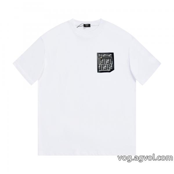 フェンディ通販 ブランド半袖Tシャツカジュアルで気分爽快大変大人気2026