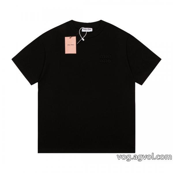 MIUMIU2026人気新色が登場SS23極上発売コピー 品 販売半袖Tシャツ