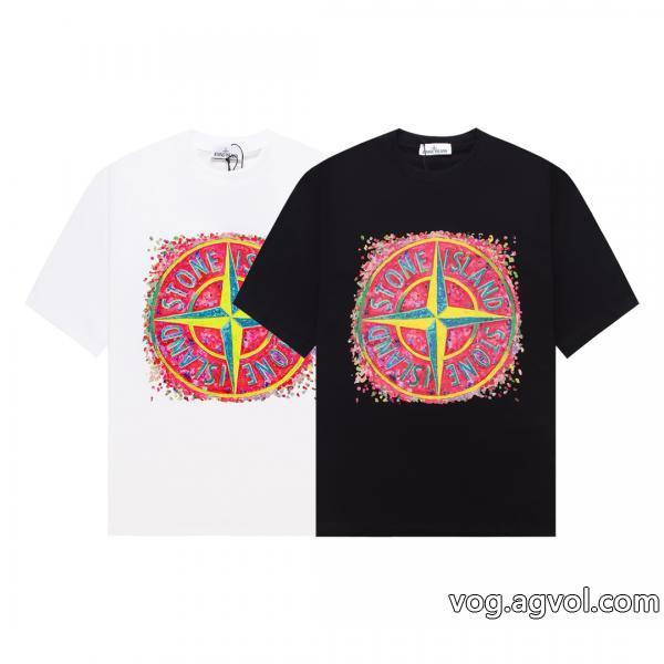 スーパー コピー 品Stone Island派手すぎず涼しげな印象の半袖Tシャツ