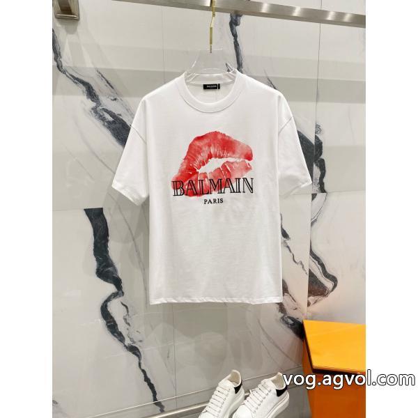 半袖Tシャツ定番人気のモデル抜け感を出すブランド コピー 優良BALMAIN