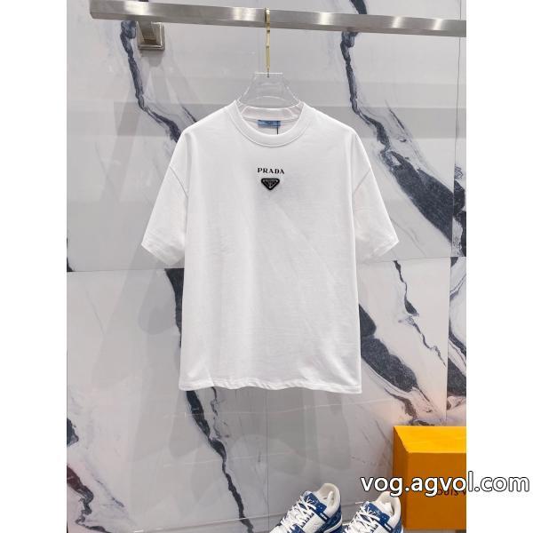 ブランド スーパー コピー 優良半袖Tシャツ優しい肌触り魅力が光るPRADA
