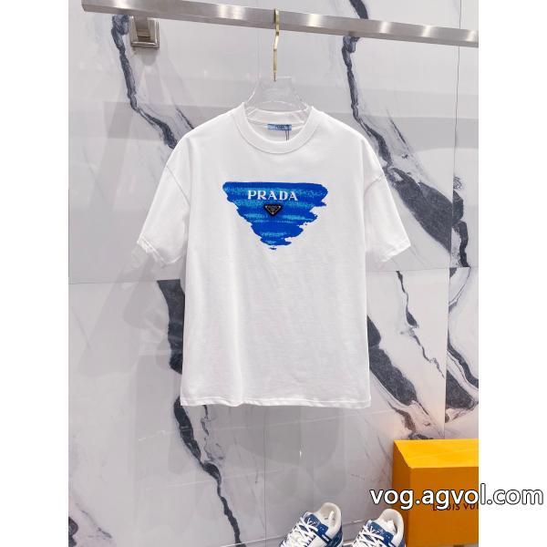 プラダ根強い人気定番商品センス抜群ブランド 偽物 通販半袖Tシャツ