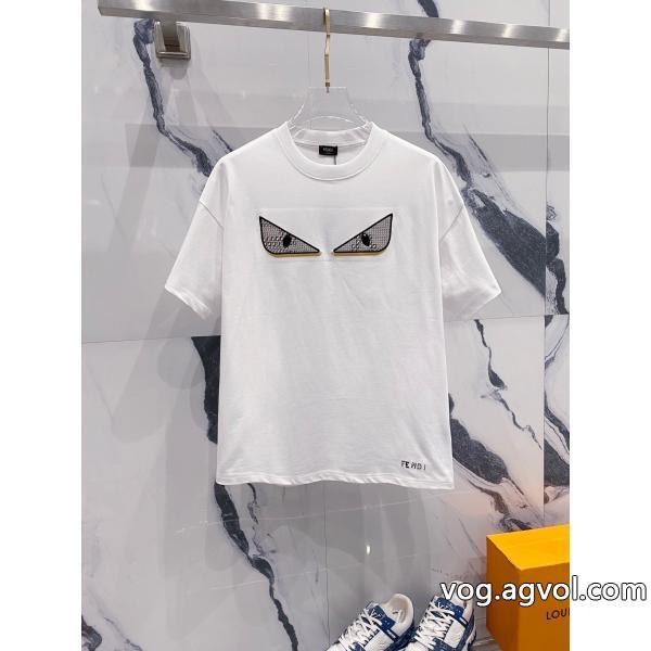 半袖Tシャツ偽物 通販 リッチな印象に2026秋冬の流行りの新品フェンディ