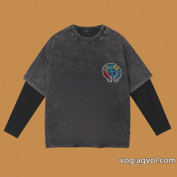 注目の一品今季大人気のデザインCHROME HEARTS長袖Tシャツ激安 ブランド