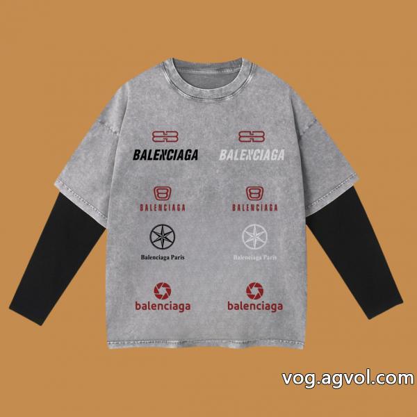 高級感が好評ですファッション感満々balenciaga長袖Tシャツコピー ブランド 優良