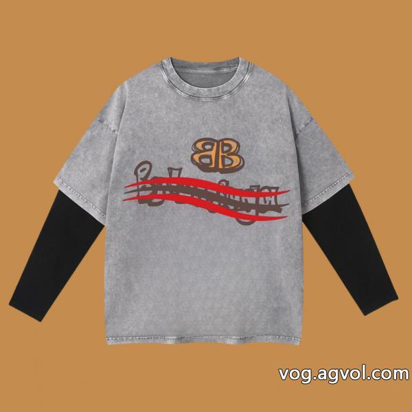 最新作男女共用長袖Tシャツブランド フェイクbalenciaga
