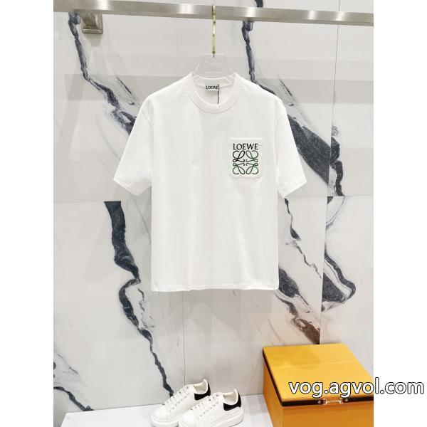 通勤スタイル芸能人愛用ブランド偽物 ブランドロエベ半袖Tシャツ
