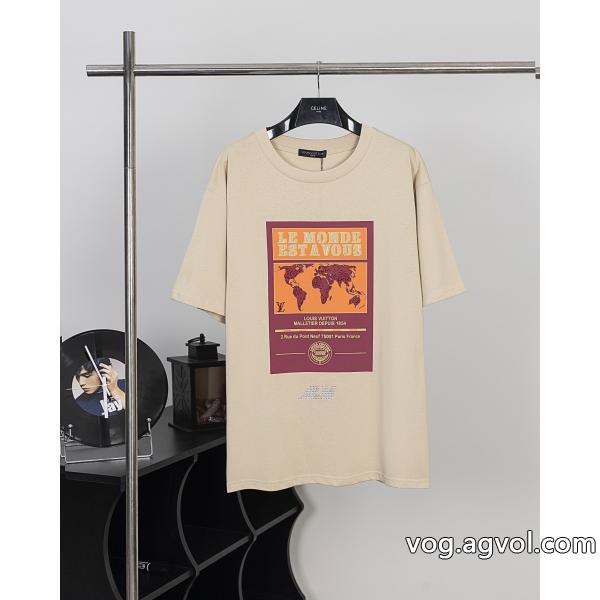大胆なカジュアルダウン爽やかマルチ半袖Tシャツブランド 通販 激安LOUIS VUITTON