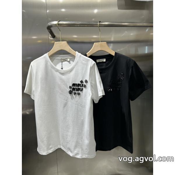 スーパー ブランド コピー大変大人気2026カッコカワイイMIUMIU半袖Tシャツ