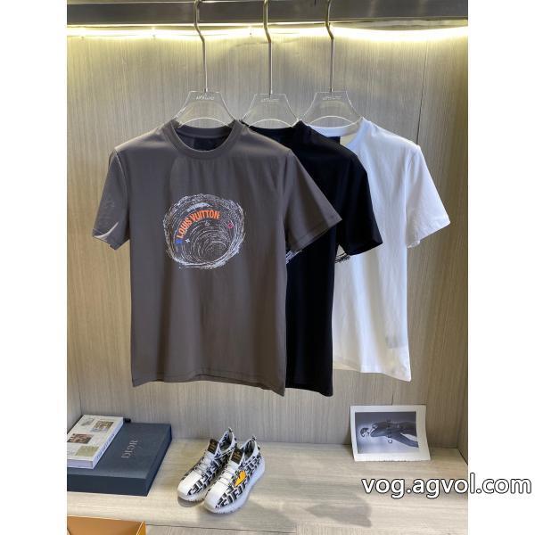 ブランド コピー 着払い2026-23AW☆韓国の人気元気な印象にルイ ヴィトン半袖Tシャツ