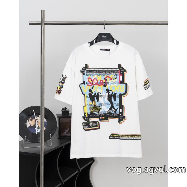 ルイ ヴィトン偽物 ブランド 販売絶妙な抜け感清涼感半袖Tシャツ