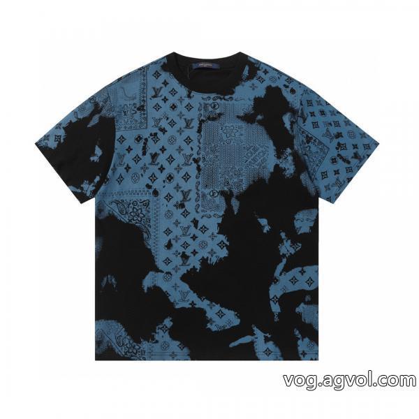 偽 ブランド 通販一流の憧れブランド通気性と吸汗性に優れ半袖TシャツLOUIS VUITTON