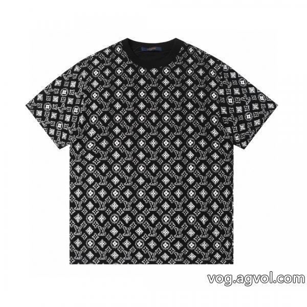 LOUIS VUITTONロゴが美しい不動の人気2026最新半袖Tシャツコピー ブランド