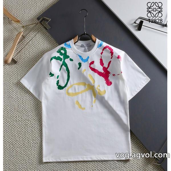 半袖Tシャツ偽物 ブランドリッチな印象にラグジュアリーな雰囲気LOEWE