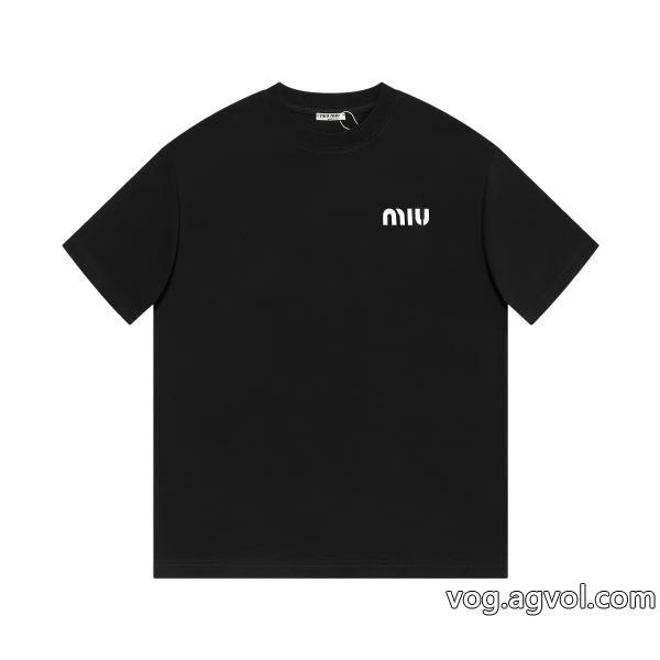素敵なデザイン軽やかな印象MIUMIU半袖Tシャツブランド コピー 優良