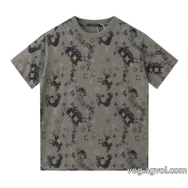 LOUIS VUITTONスーパー コピー 通販 優良軽やかな素材感夏の最新ファッション半袖Tシャツ