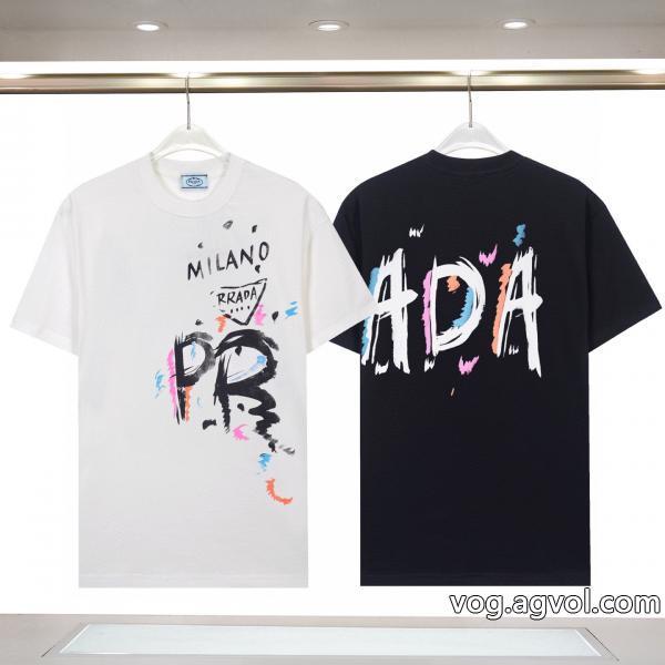 激安 通販 ブランド2026新作限定日本未入荷カラープラダ半袖Tシャツ