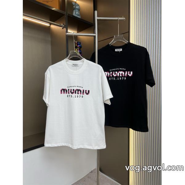 ブランド 偽物好感度が高いアイテム狙い目ミュウミュウ半袖Tシャツ