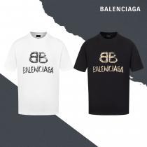 バレンシアガコピー 通販半袖Tシャツ元気な印象にカジュアルで気分爽快
