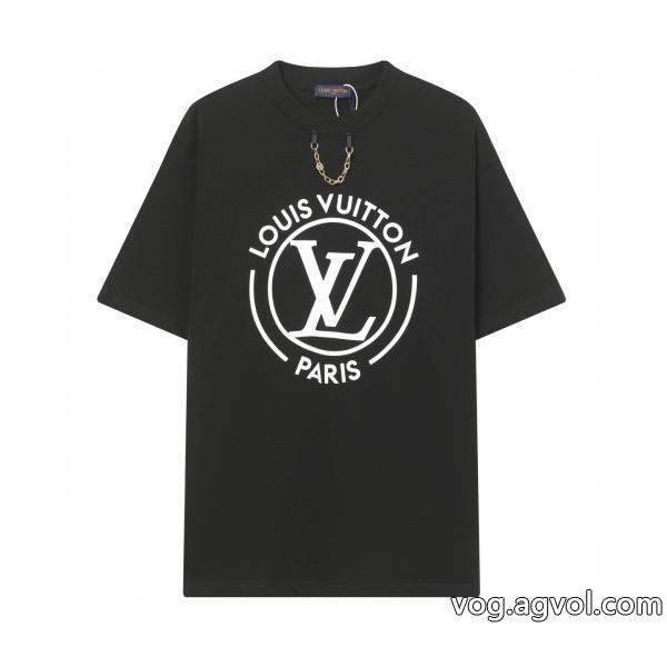 カワイイ雰囲気ストリートに溢れるウェアブランド コピー 販売 半袖TシャツLOUIS VUITTON