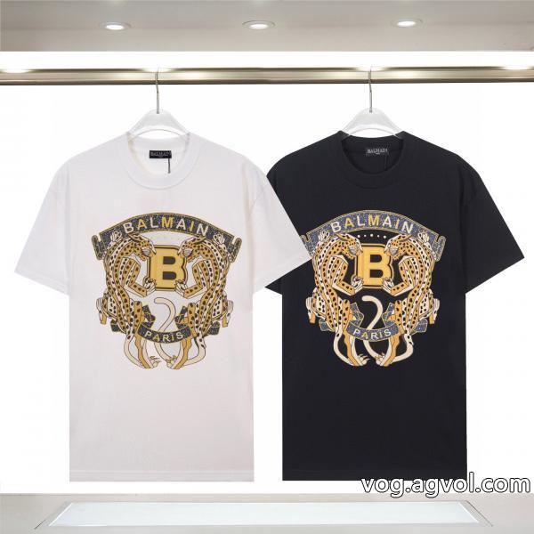 25ss 異素材万能アイテムBALMAIN半袖Tシャツブランド アクセサリー 激安