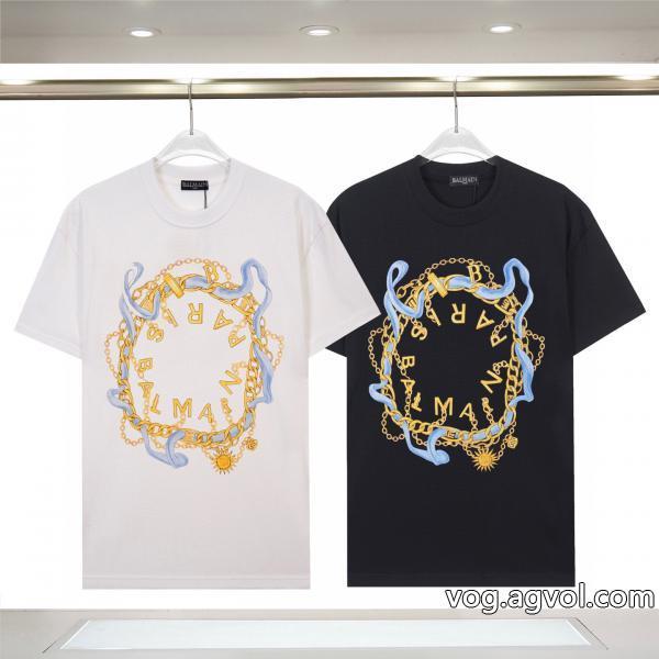 ブランド 偽物 激安 通販BALMAIN涼しげに演出海外大人気アイテム半袖Tシャツ