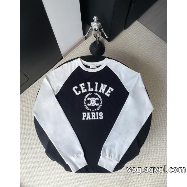 韓国の人気風通しのよい長袖Tシャツブランド コピー 販売CELINE