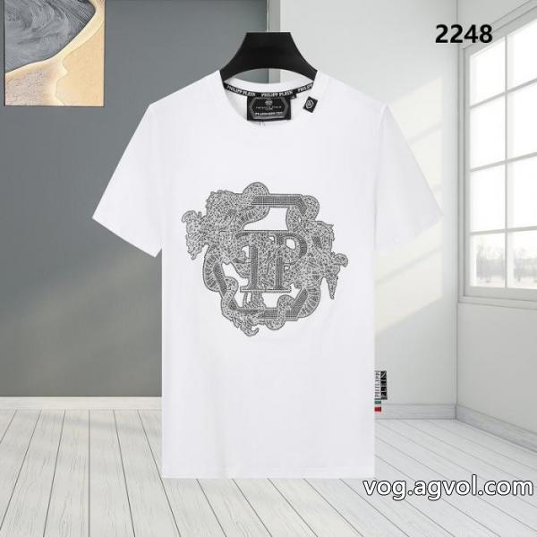 最前線2026素敵なデザイン激安 ブランドフィリッププレイン半袖Tシャツ