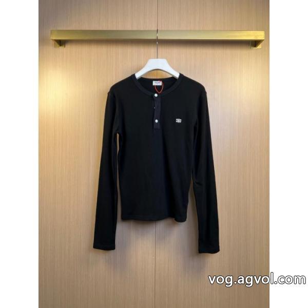 完璧なシルエット個性的なデザイン長袖TシャツCELINEスーパー コピー 品