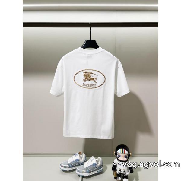 バーバリーブランド 偽物 激安 通販リラックス感急上昇期間限定半袖Tシャツ