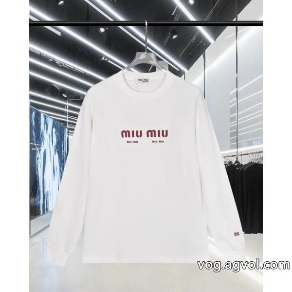 オシャレ上級者に超稀少MIUMIU長袖Tシャツ激安 通販 専門