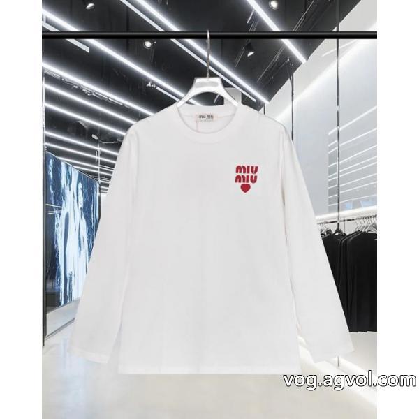 長袖TシャツMIUMIU大胆なカジュアルダウン自分へのご褒美偽物 通販 
