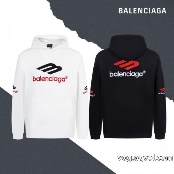 Balenciagaパリ3 Mアルファベットロゴ刺繍ドローストリングフードコート