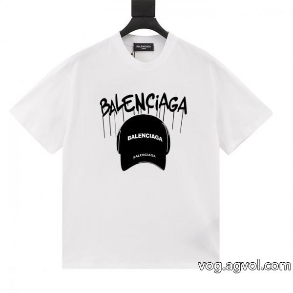 BALENCIAGA春夏新作落書きアルファベットハンチングプリント男女同型カップル半袖