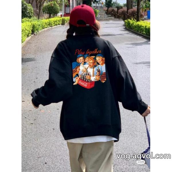 BALENCIAGA連名プリントアルファベット男女同型カップル丸首衛衣