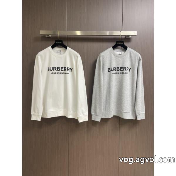 burberry2026秋冬新作ラウンドネックアルファベットプリントパーカー