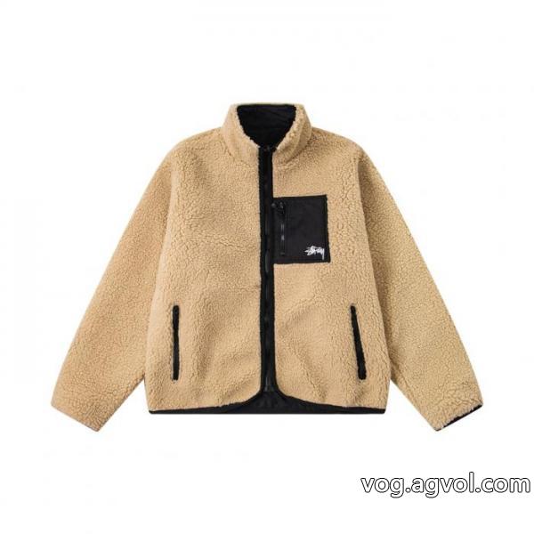 stussyステューシーリバーシブルジッパースタンドネックアメリカンレトロジャケットジャケット