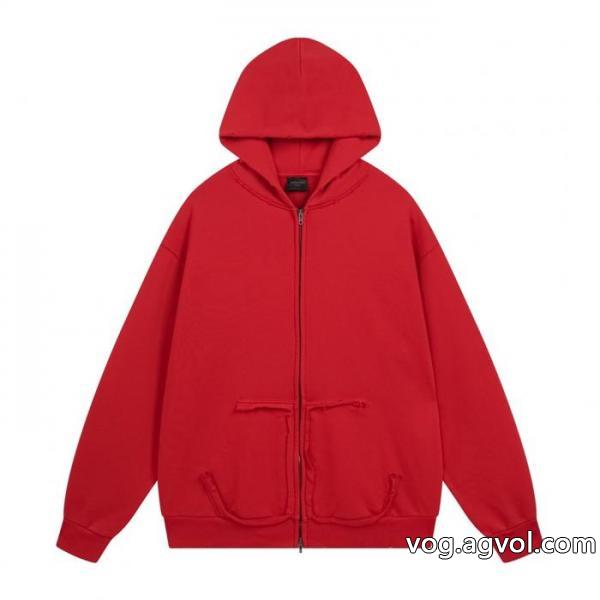 balenciaga水洗いして磨いて古いファスナーカーディガンのフードコートを作る