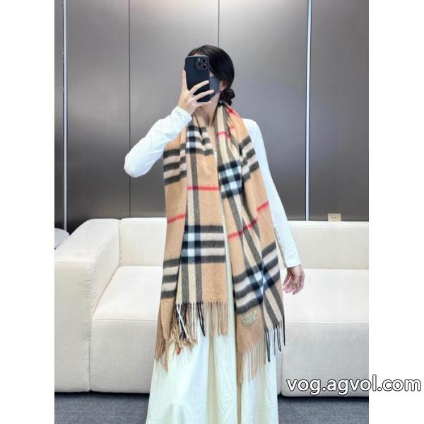 BURBERRYバーバリー爆金定番小格子大ストール男女兼用