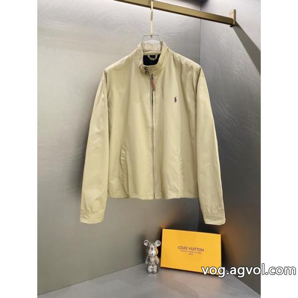 Ralph Laurenクラシック男女同型老幹部ファスナースタンドカラージャケット